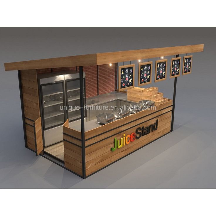 Modern Juice Stand Design Blends Functionality and Aesthetic Appeal in Inviting Cafe Space