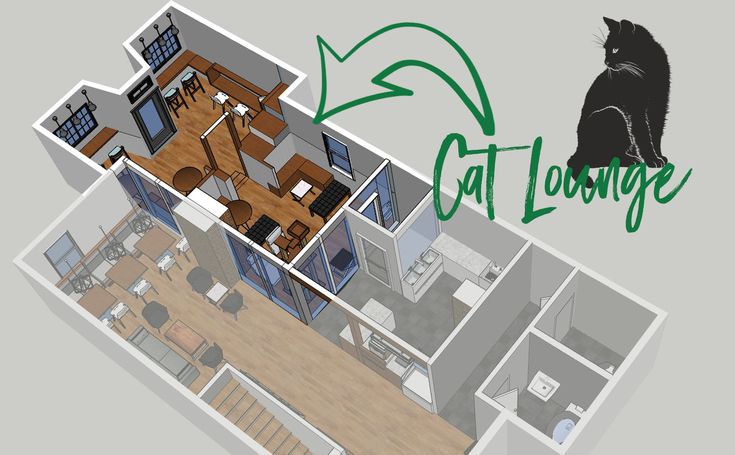 Cozy Cat Cafe: A Playful and Inviting Lounge Space for Feline Lovers