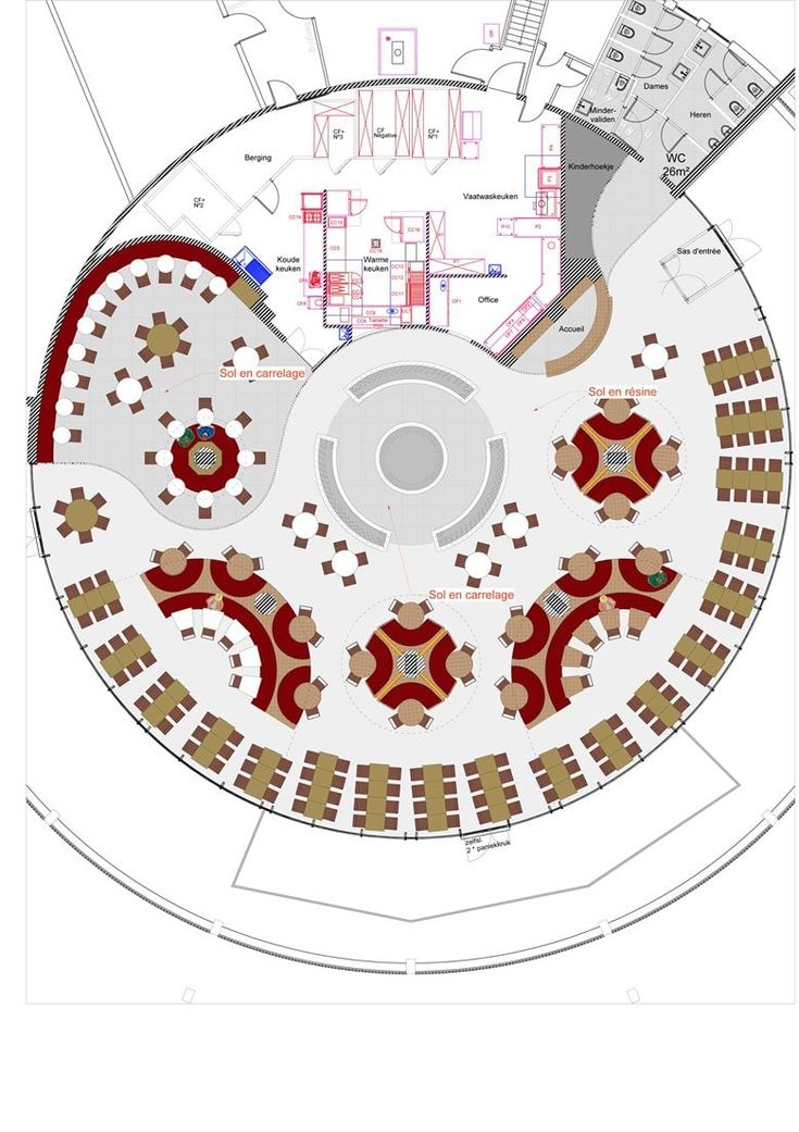 Circular Cafe Design: Fostering Social Atmosphere with Strategic Seating and Welcoming Flow