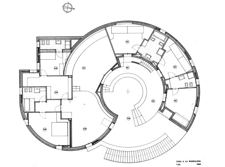 Inviting Circular Cafe Design with Interconnected Spaces and Ample Natural Light