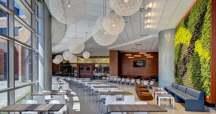 Modern Cafe: Inviting Design Blending Spaciousness, Natural Light, and Cozy Ambiance