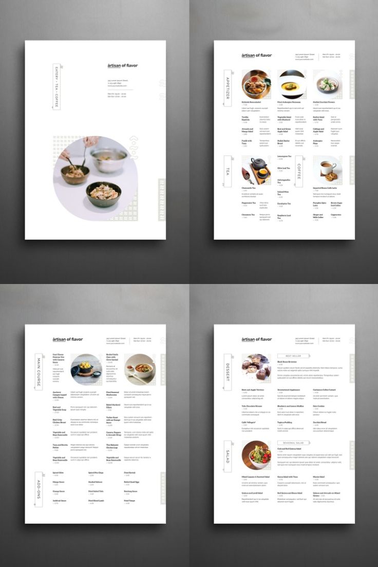 Modern Minimalist Cafe Menu: Elegant Design with Inviting Atmosphere and Enhanced Readability