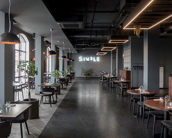 Modern Industrial Cafe Interior Design