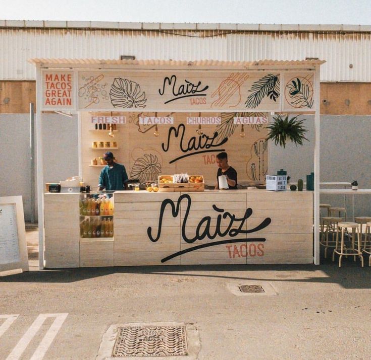 Vibrant Taco Stand: A Contemporary Cafe Design Fostering Cheerful Social Interaction