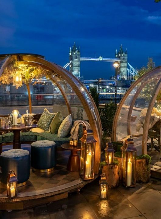 Cozy Outdoor Dome Cafe Design with Scenic Views and Inviting Ambiance